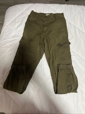 Garage Olive Green Cargo Jeans for Kids